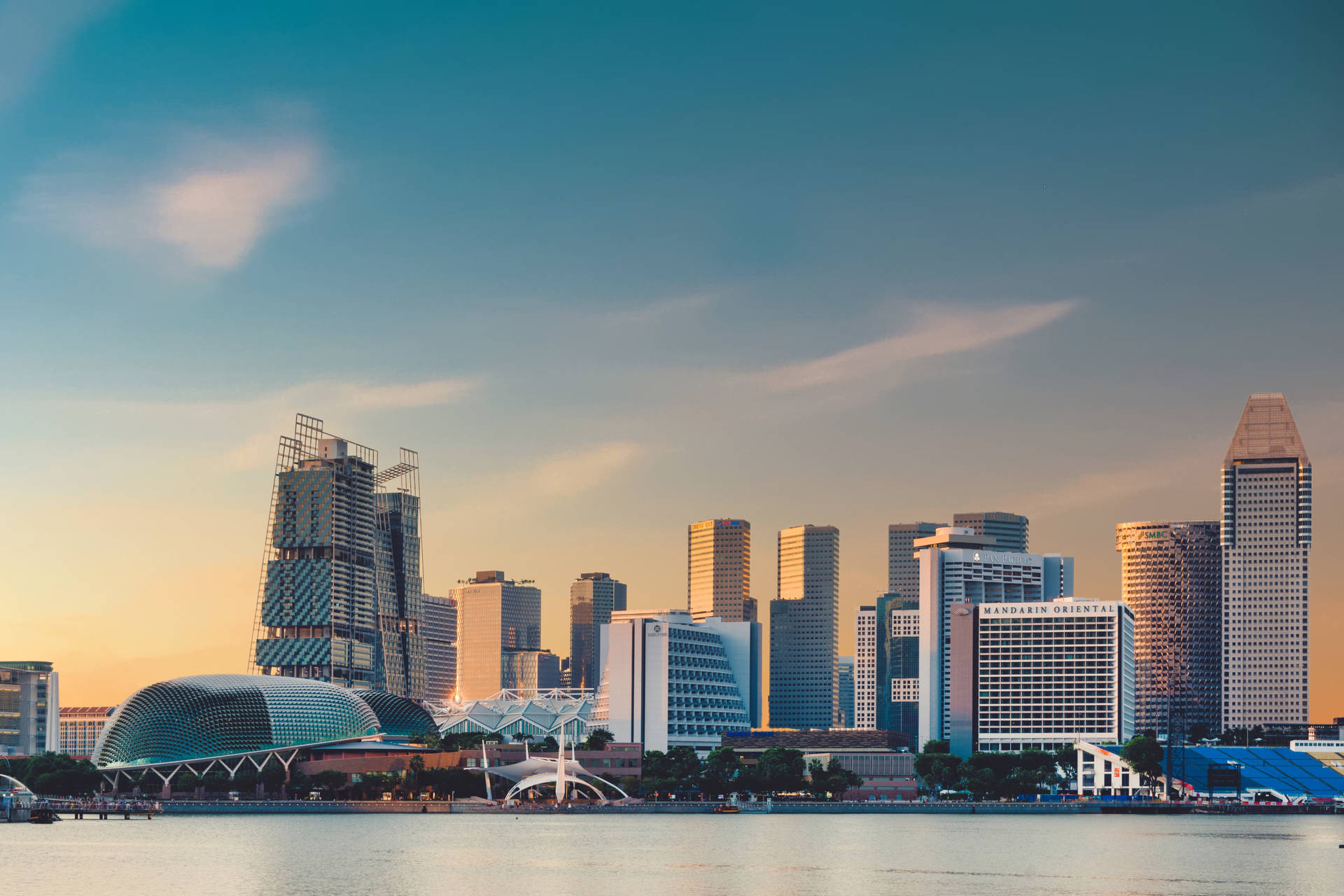 Singapore Beauty Skyline Background
