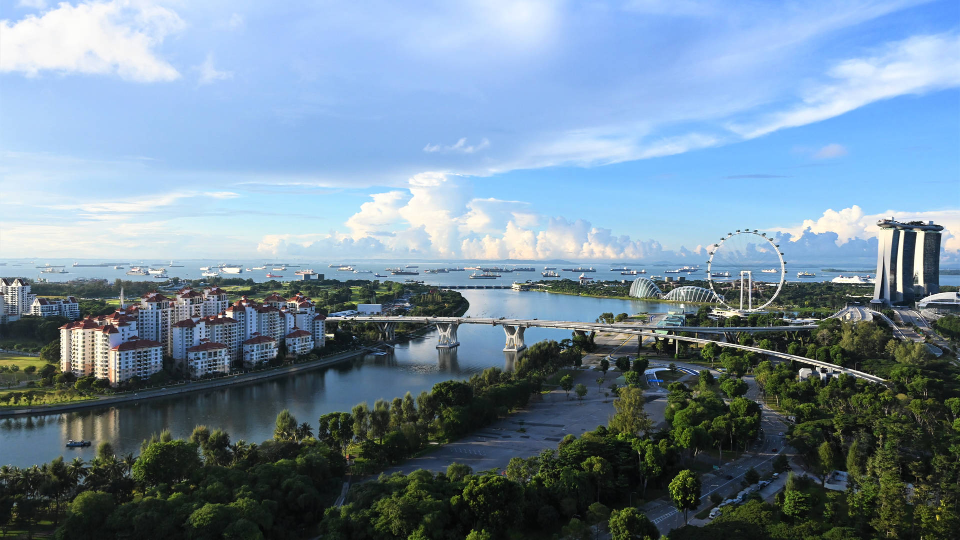 Singapore Benjamin Sheares Bridge Background
