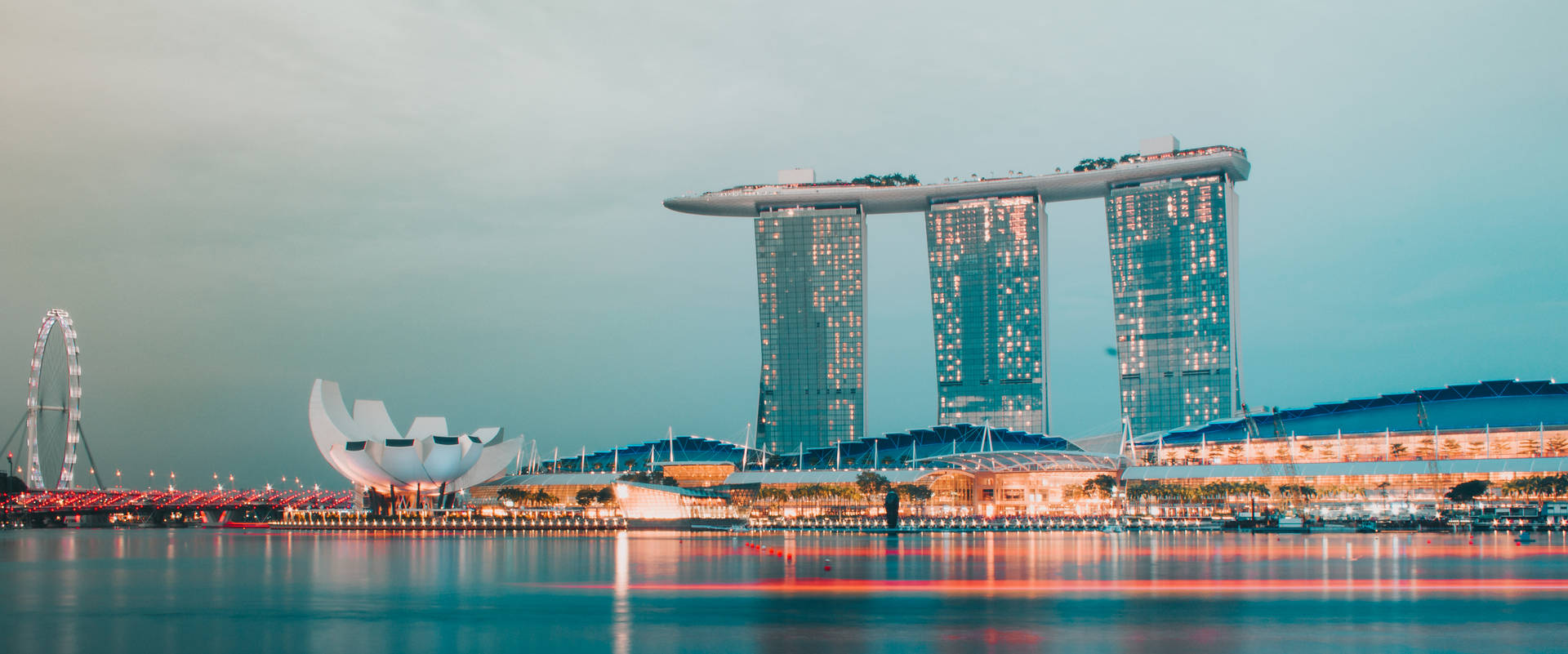 Singapore Magnificent Cityscape Background