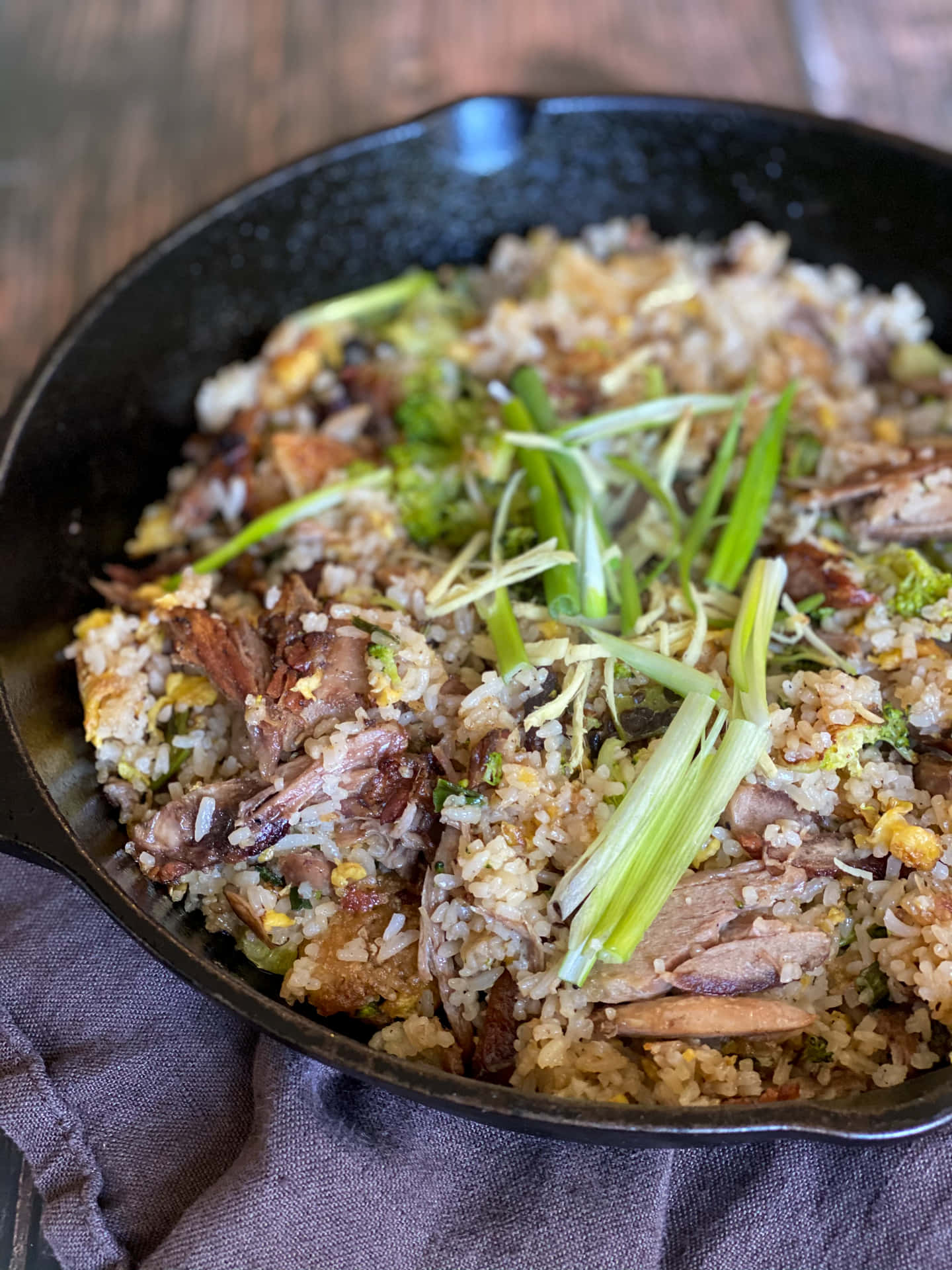 Singaporean Delight: Delectable Fried Duck Rice Background