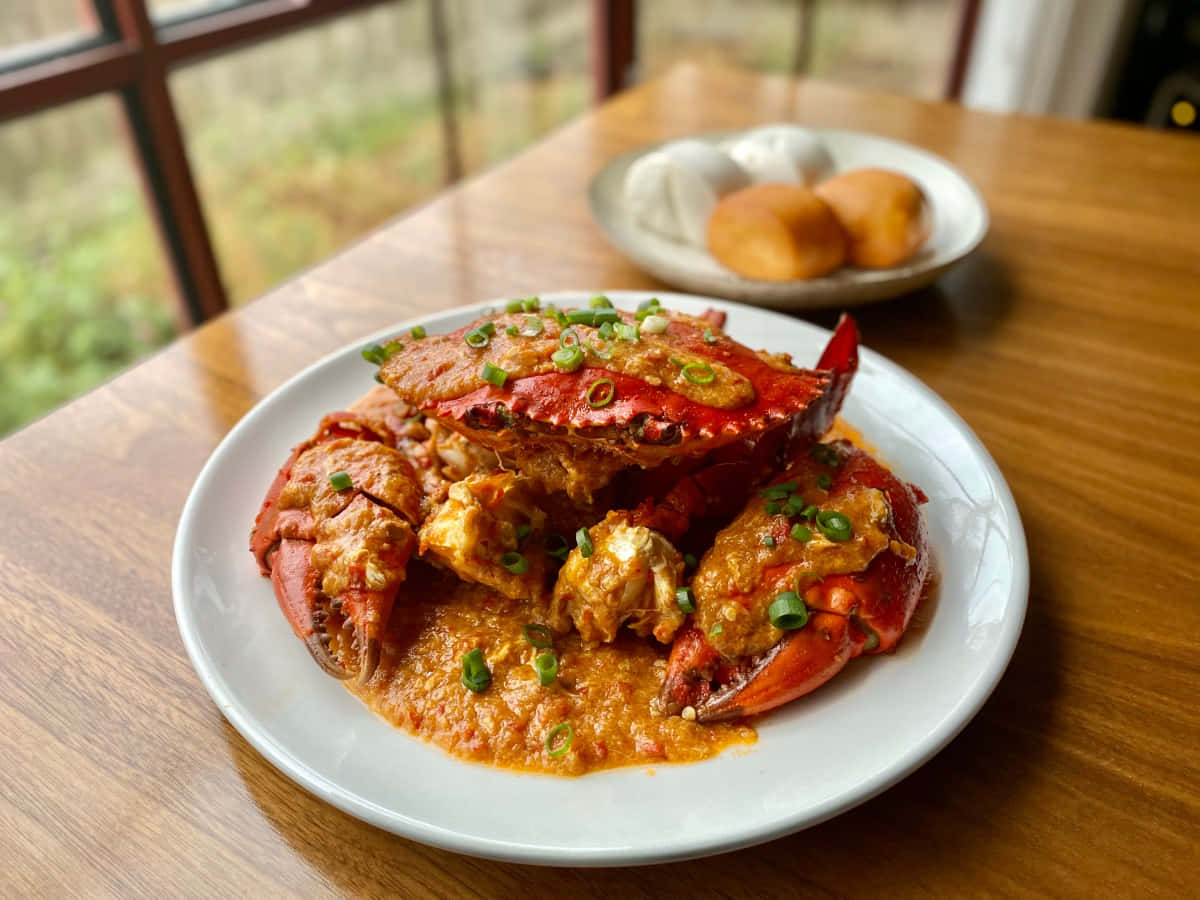 Singaporean Meaty Chilli Crab Background