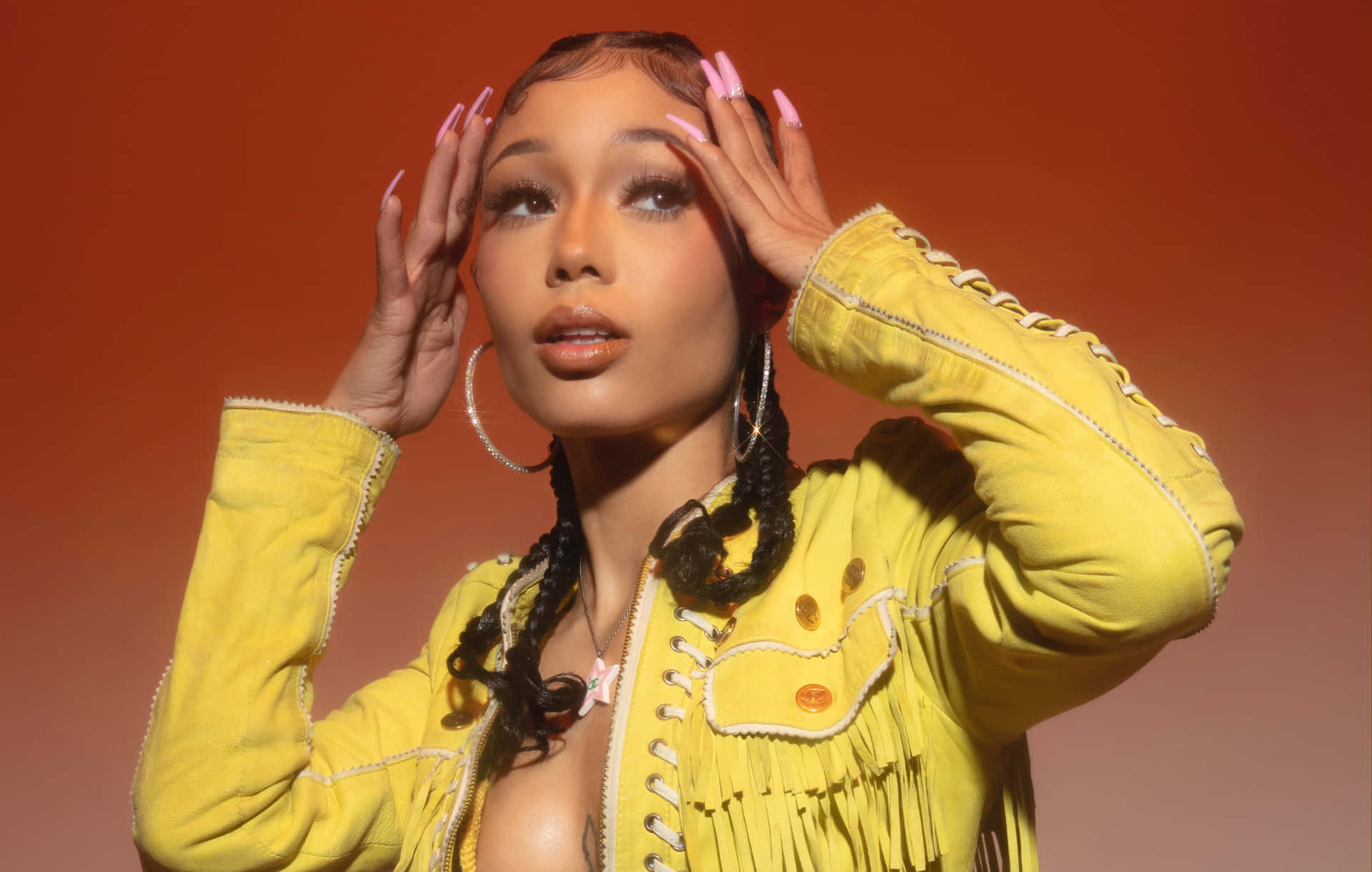Singer And Rapper Coi Leray Performing At The 2017 Vh1 Hip Hop Honors Background