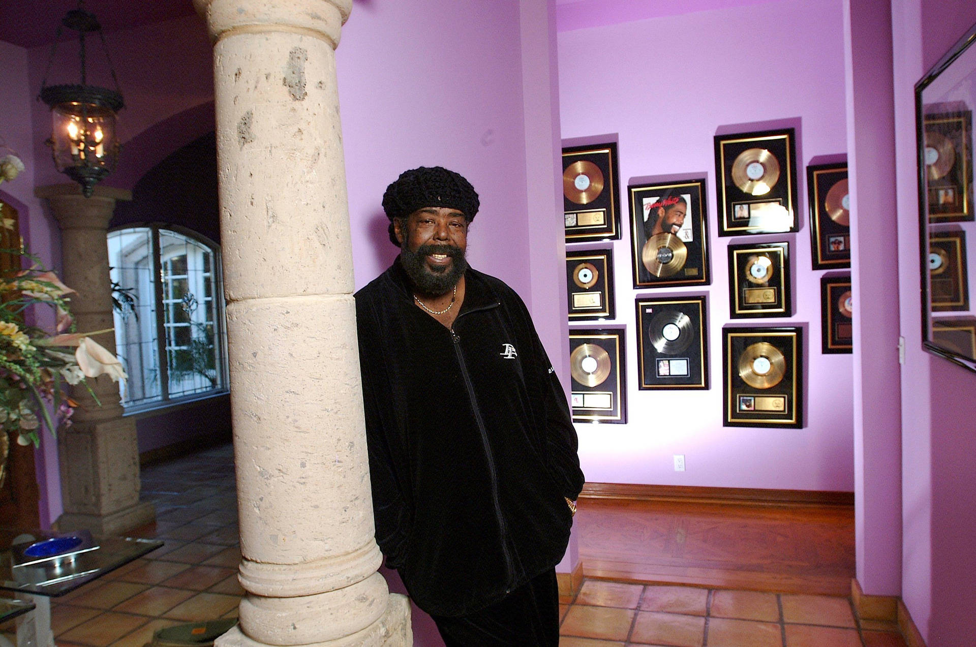 Singer Barry White Album Museum Background