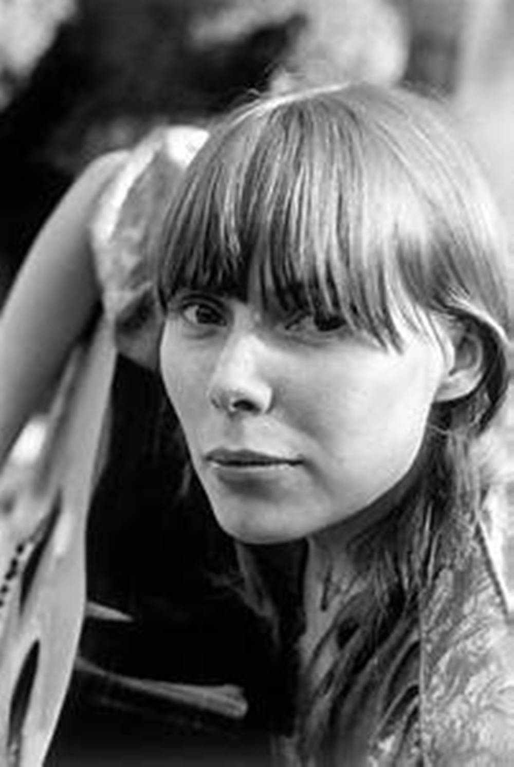 Singer Joni Mitchell Black And White