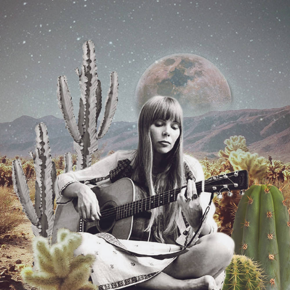 Singer Joni Mitchell Poster Background