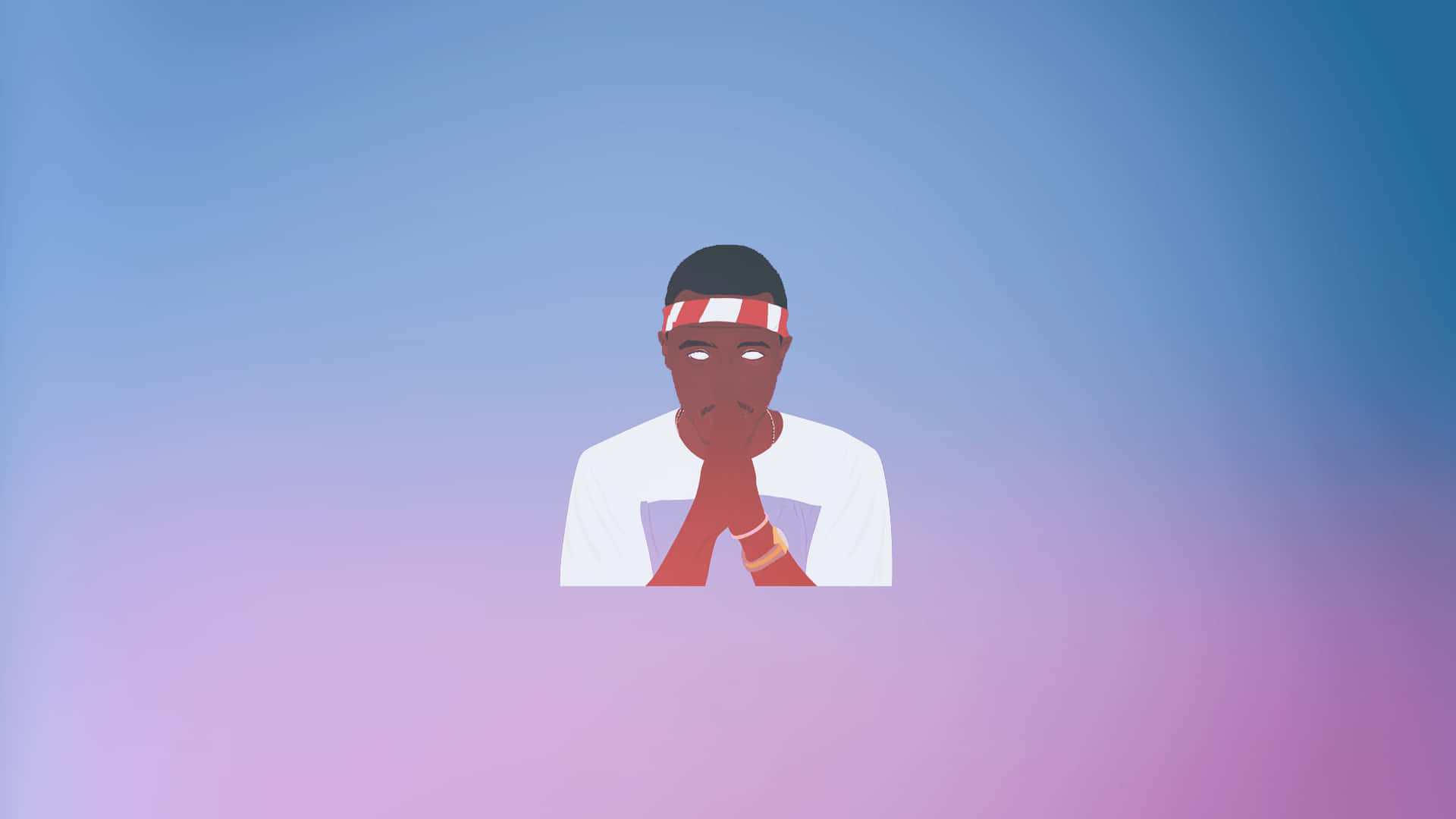 Singer-songwriter And Producer Frank Ocean Working In The Studio On His Laptop Background