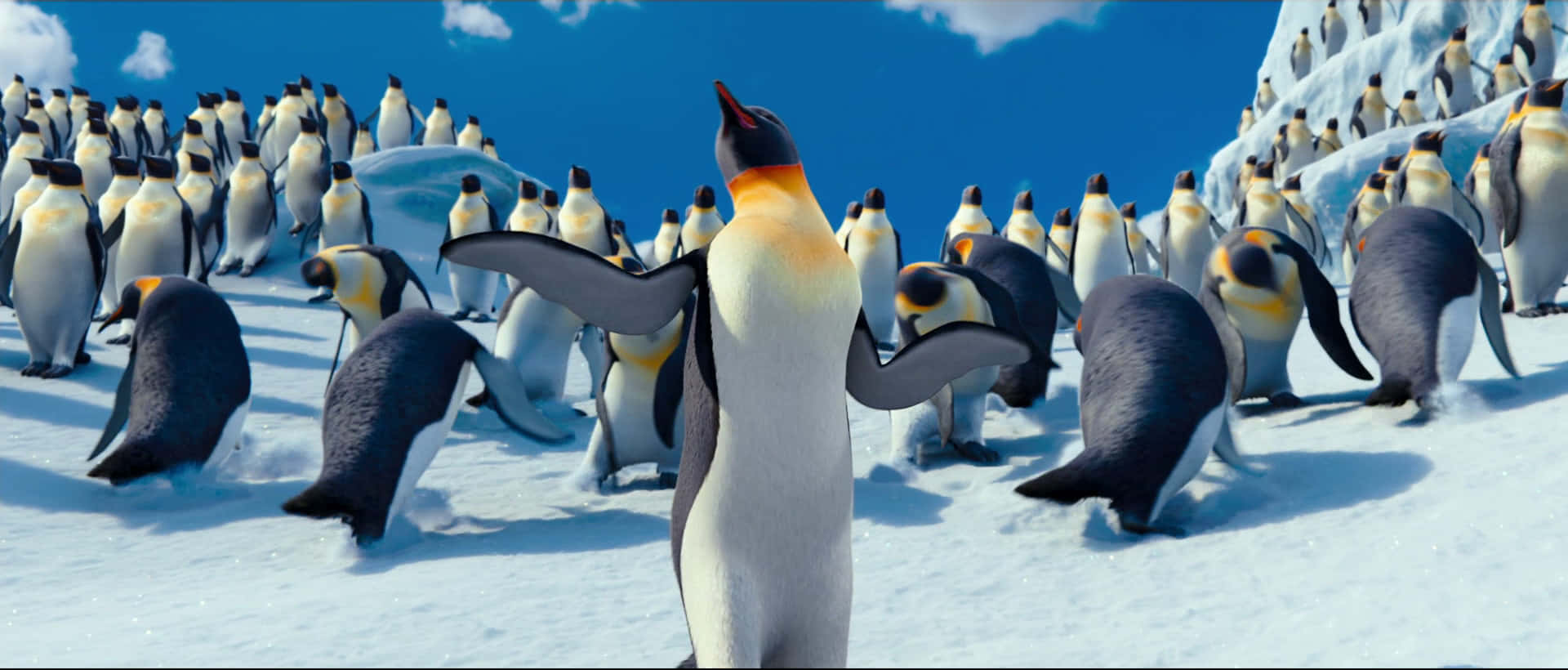 Singing Penguins From Happy Feet Two Background