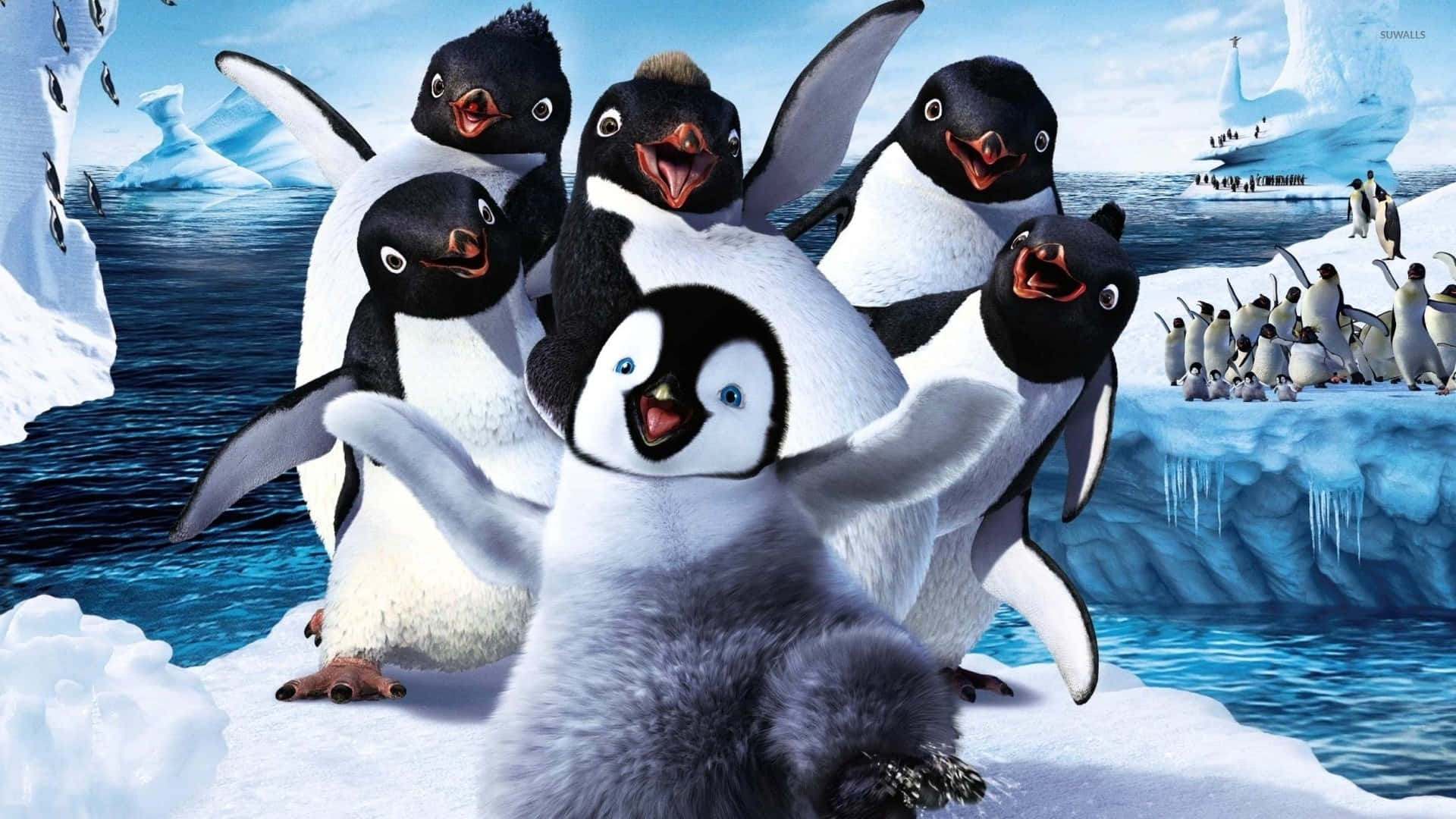 Singing Penguins Of Happy Feet Two Background