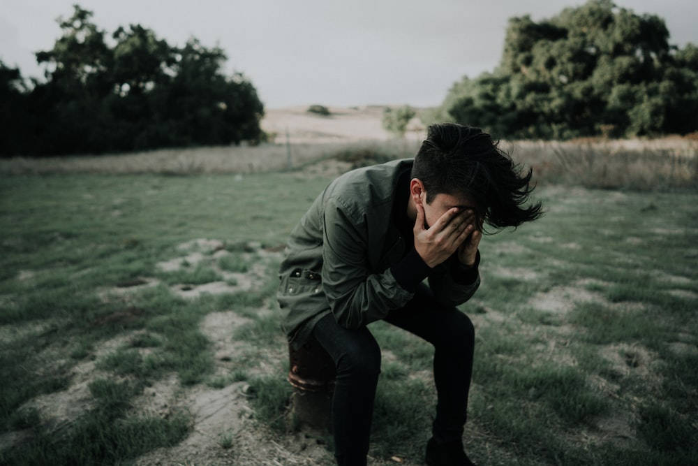 Single Boy Face Palm Emotional Background