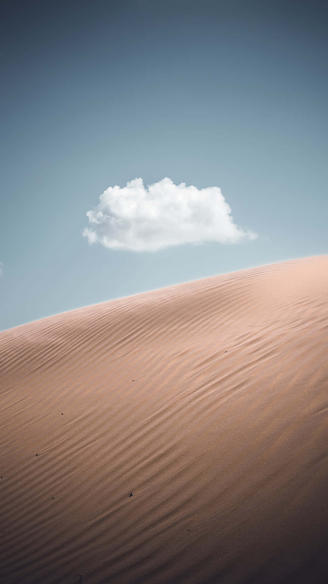 Single Cloud In The Desert Iphone Background