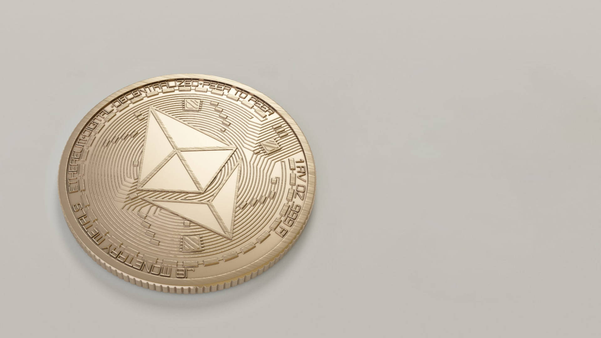 Single Ethereum Coin Background