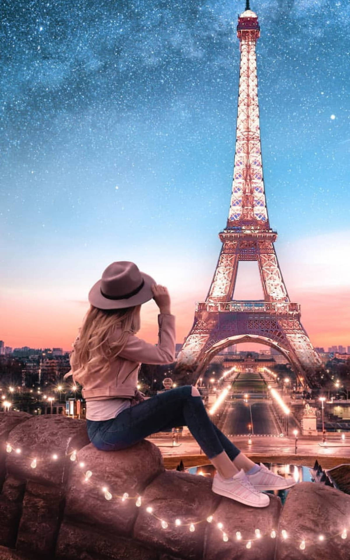 Single Girl In Paris Background