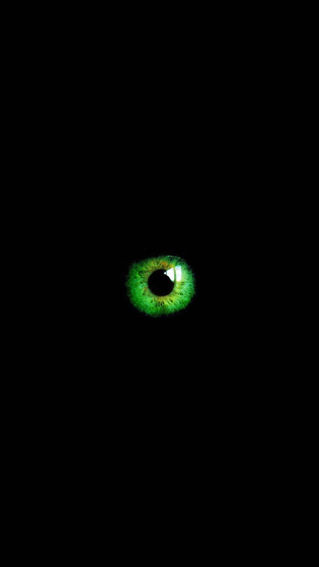 Single Green Eye Digital Art