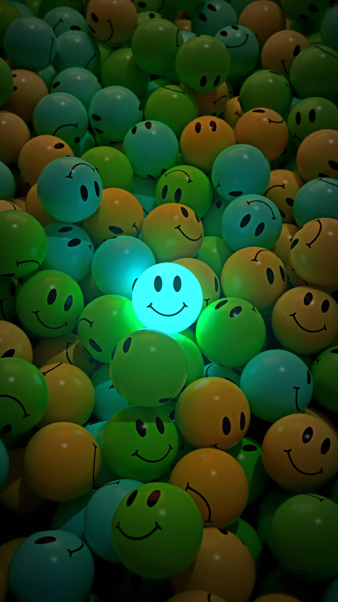 Single Neon Smile Background