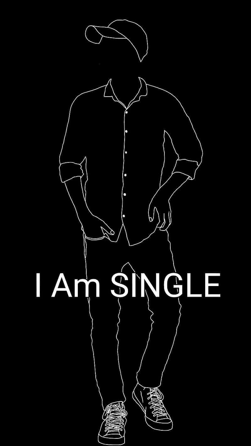 Single Status Silhouette Man Background