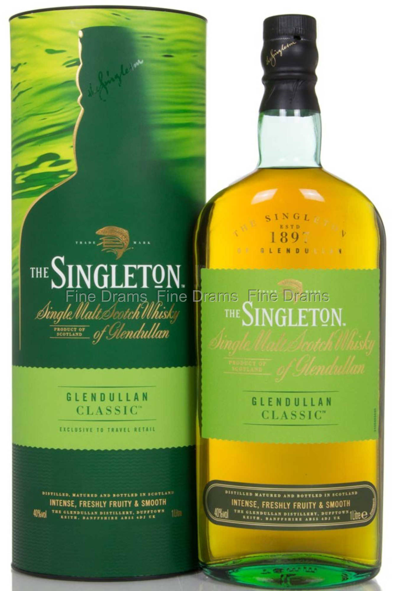 Singleton Glendullan 18 Years Classic Green Background