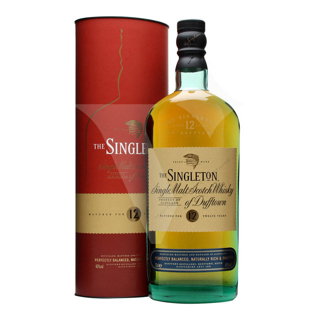 Singleton Of Dufftown 12 Years Red Cover Background