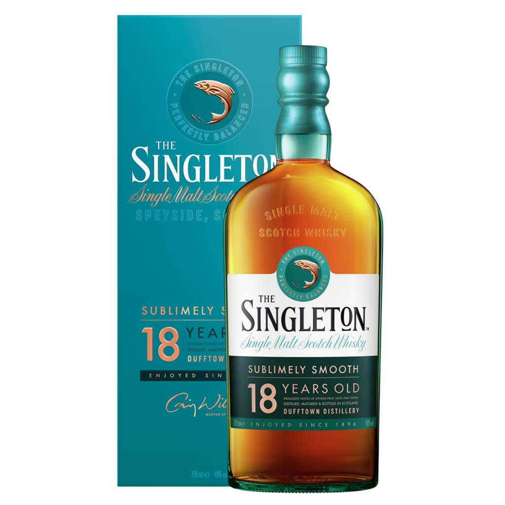 Singleton Of Dufftown 18 Years Whiskey Bottle Background