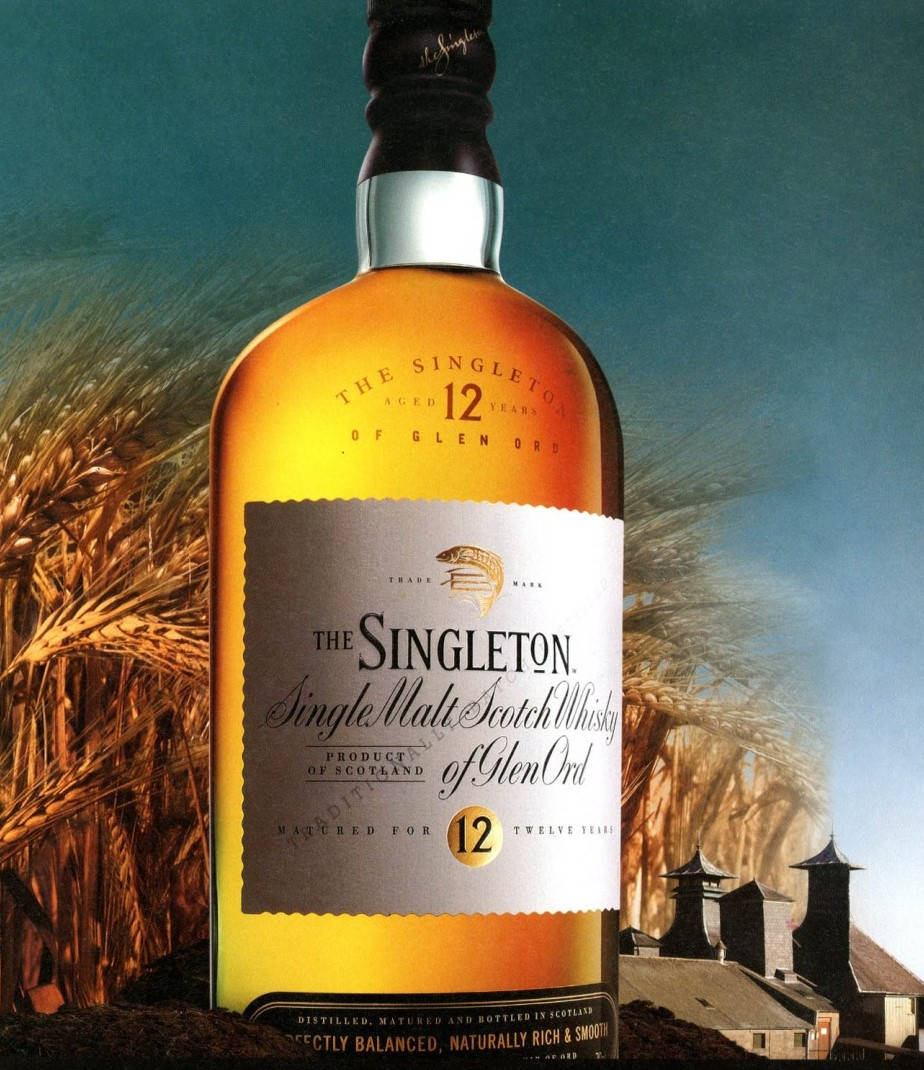 Singleton Of Glen Ord Scotch Whiskey Background