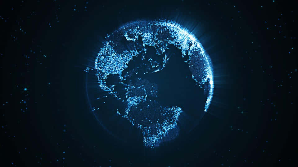 Singular Glowing Earth [wallpaper] Background