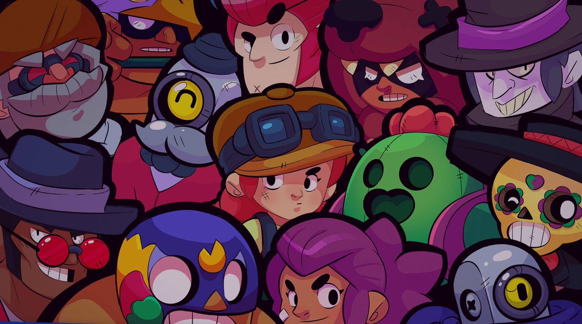 Sinister Brawlers Of Brawl Stars In A Vibrant 4k Display Background