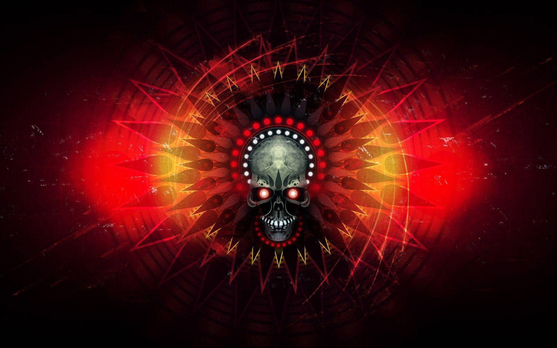 Sinister Skull For Day Of The Dead Background