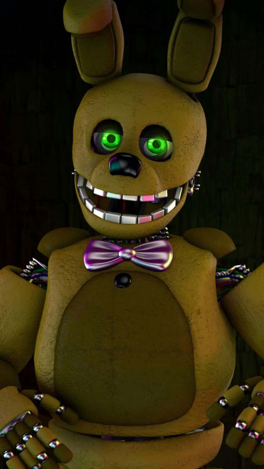 Sinister Springtrap Lurking In The Shadows Background
