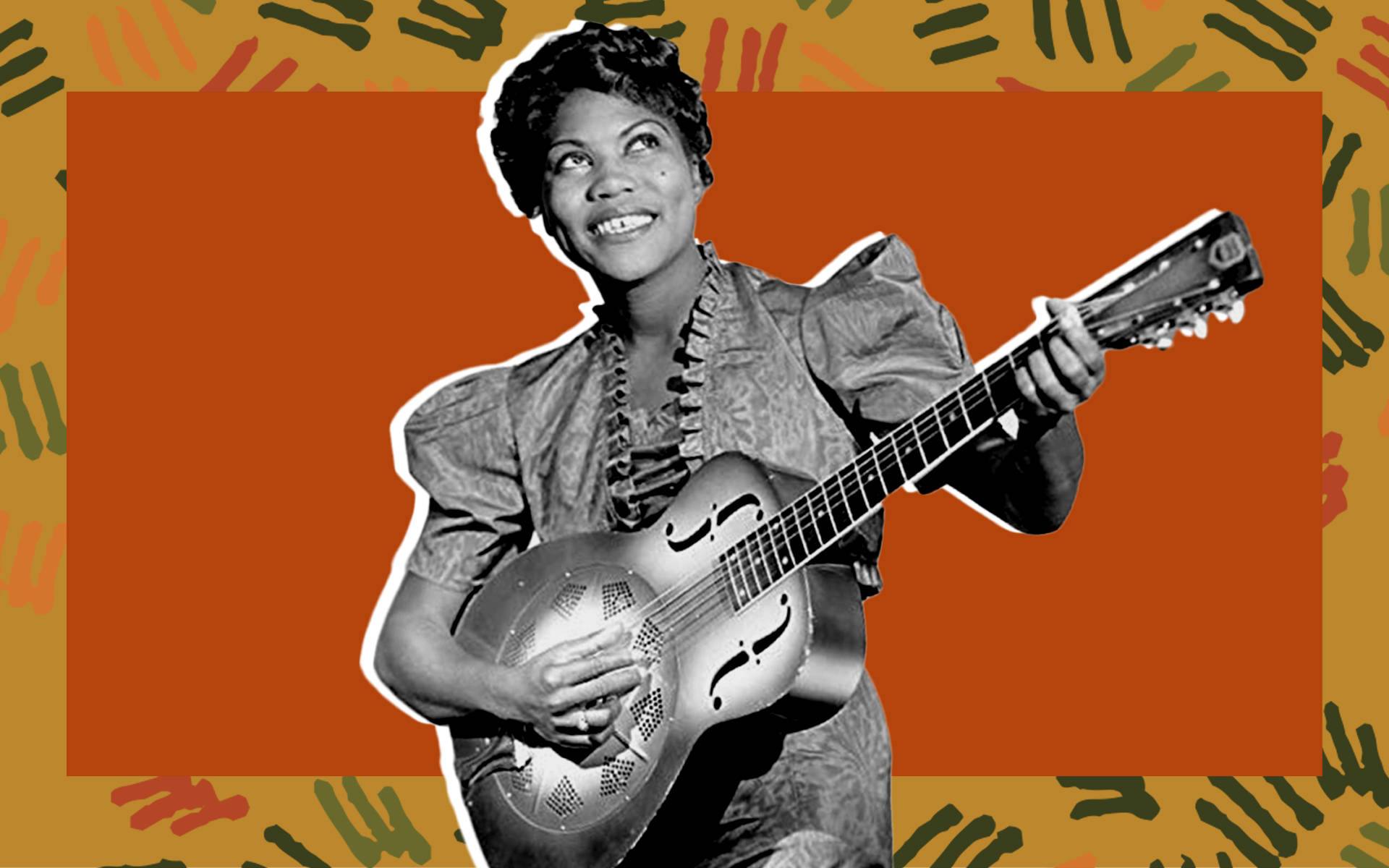 Sister Rosetta Tharpe 1930s Digital Art Background