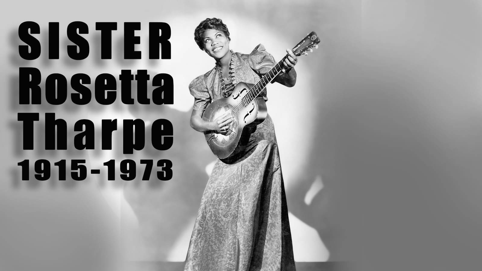 Sister Rosetta Tharpe Tribute Text Art Background