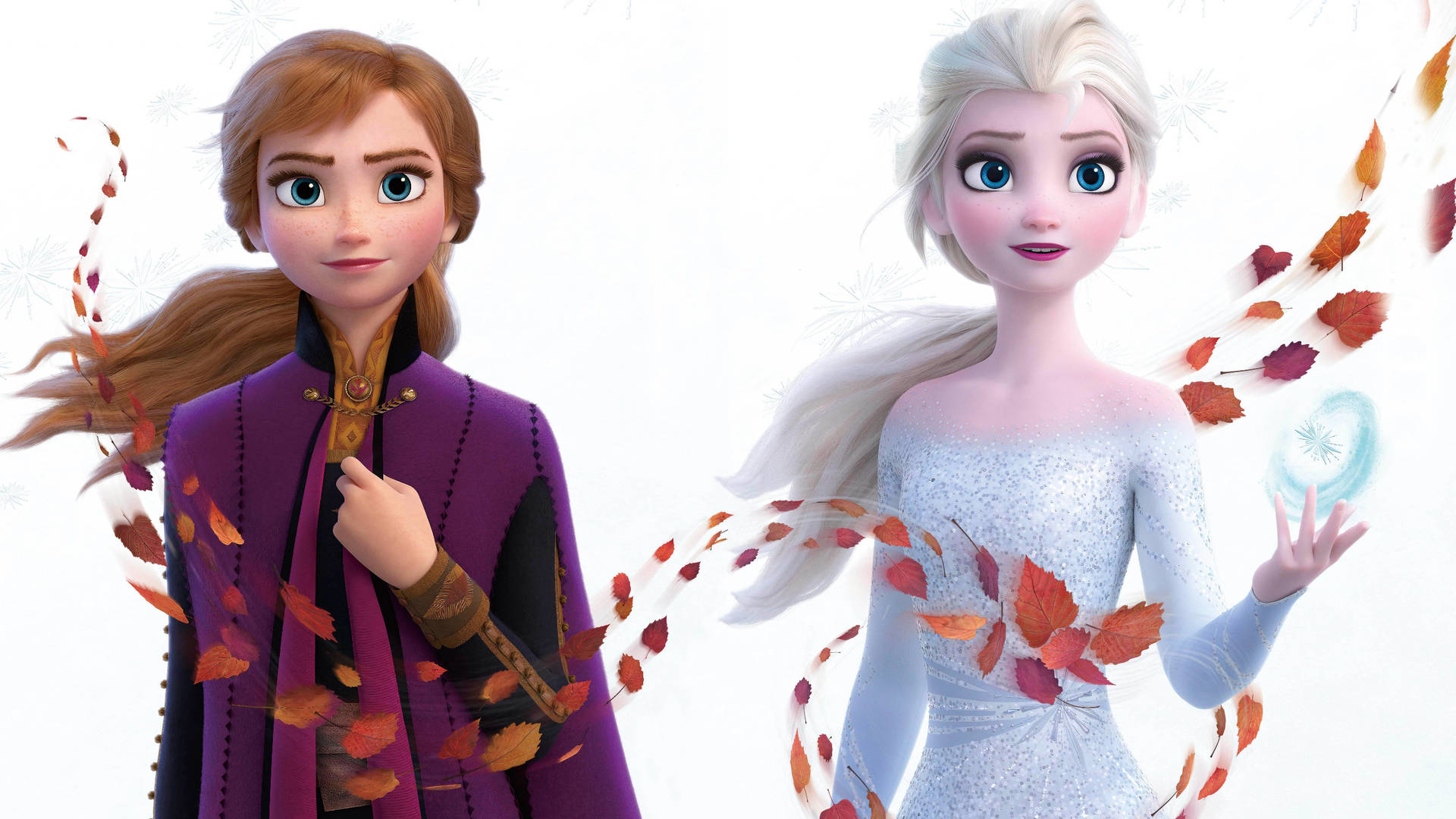 Sisters Tor The Heart: Elsa And Anna From The Movie Frozen Background