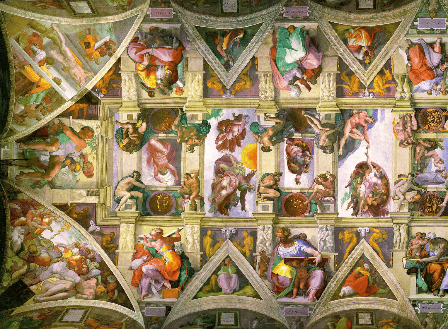 Sistine Chapel Colorful Frescoes