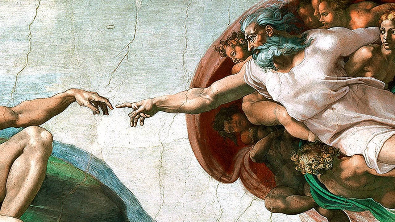 Sistine Chapel God Closeup Background