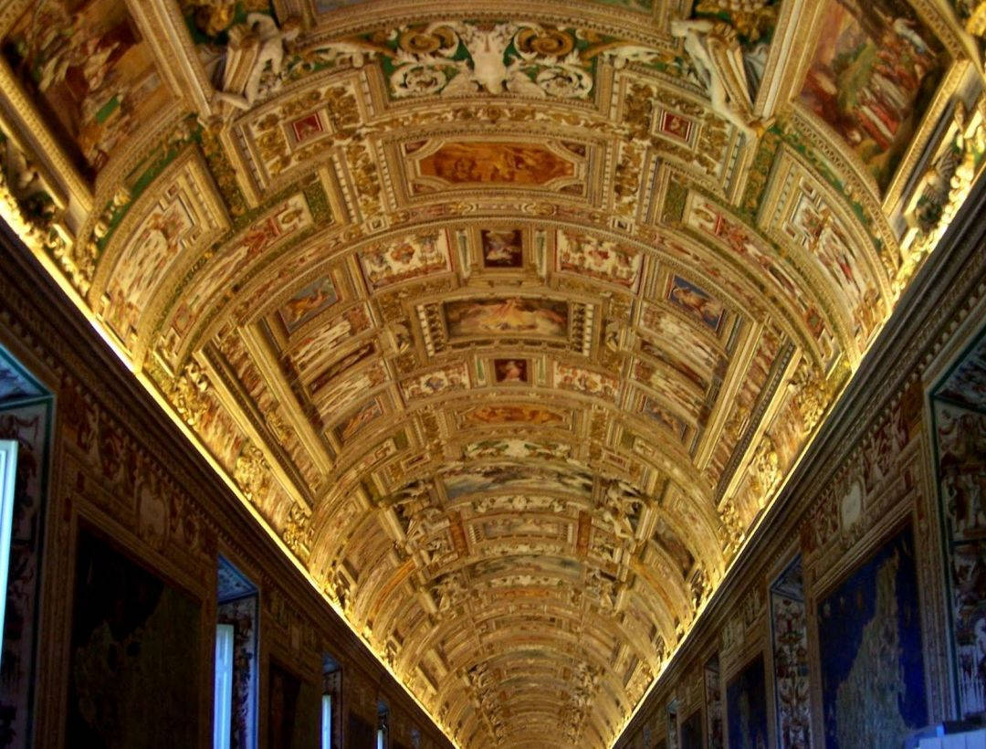 Sistine Chapel Illuminated Ceiling Background