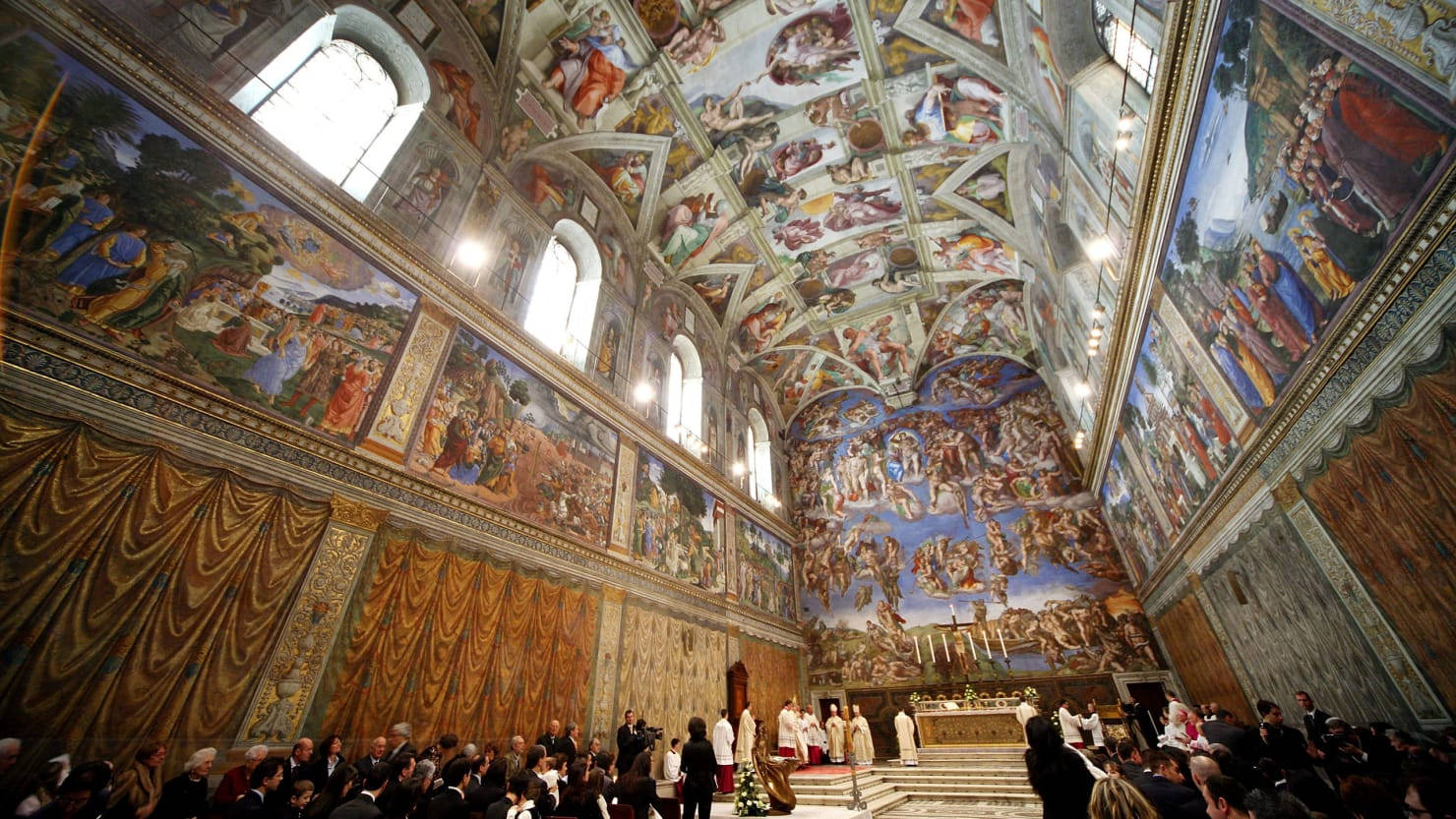 Sistine Chapel Religious Service Background