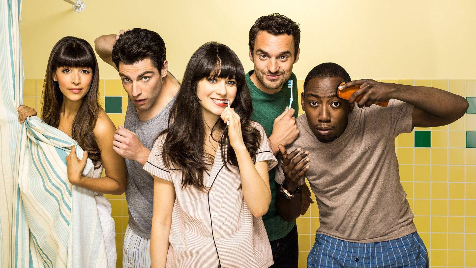 Sitcom New Girl Bathroom Concept Shoot Background