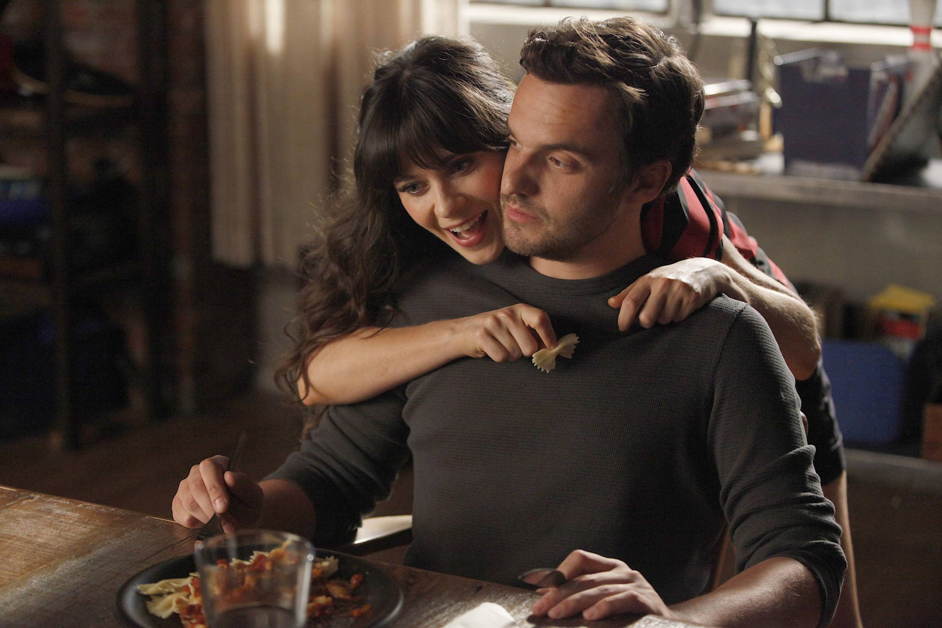 Sitcom New Girl's Couple Jess And Nick Background