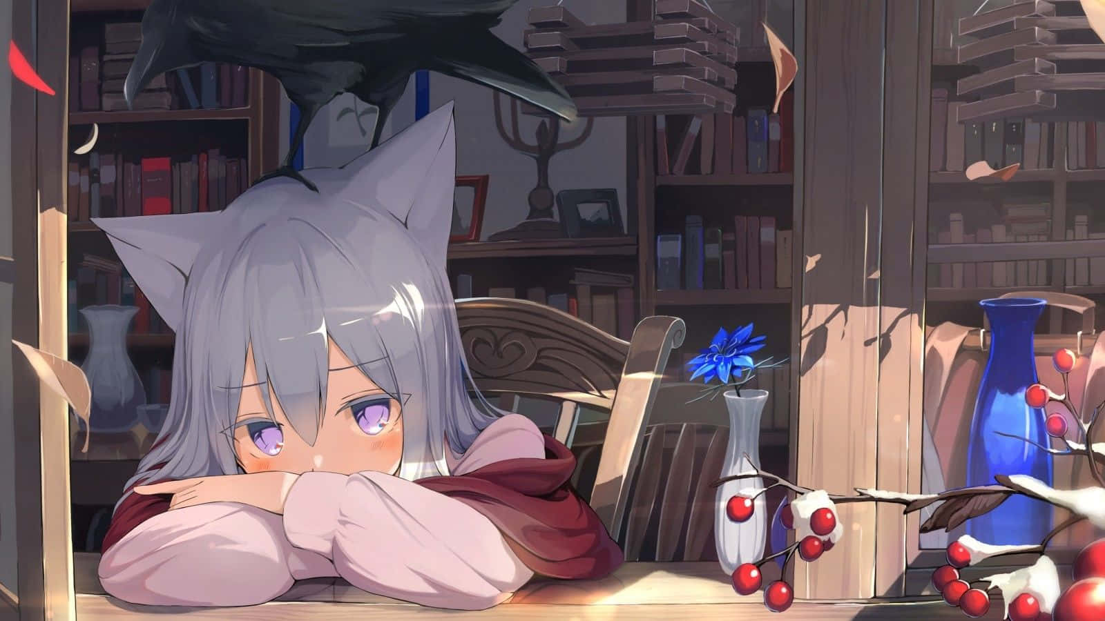 Sitting Back And Relaxing With Cozy Anime Background