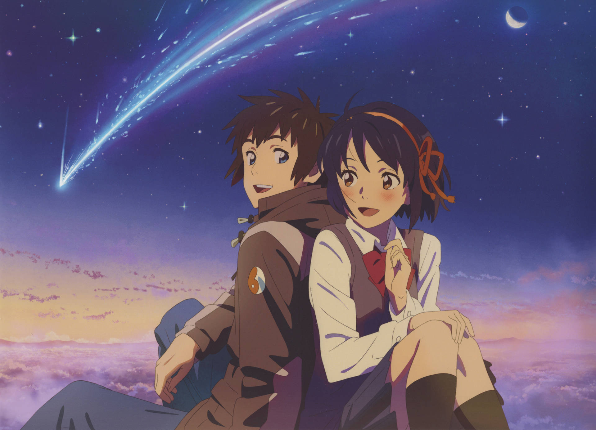 Sitting Back To Back Your Name 4k