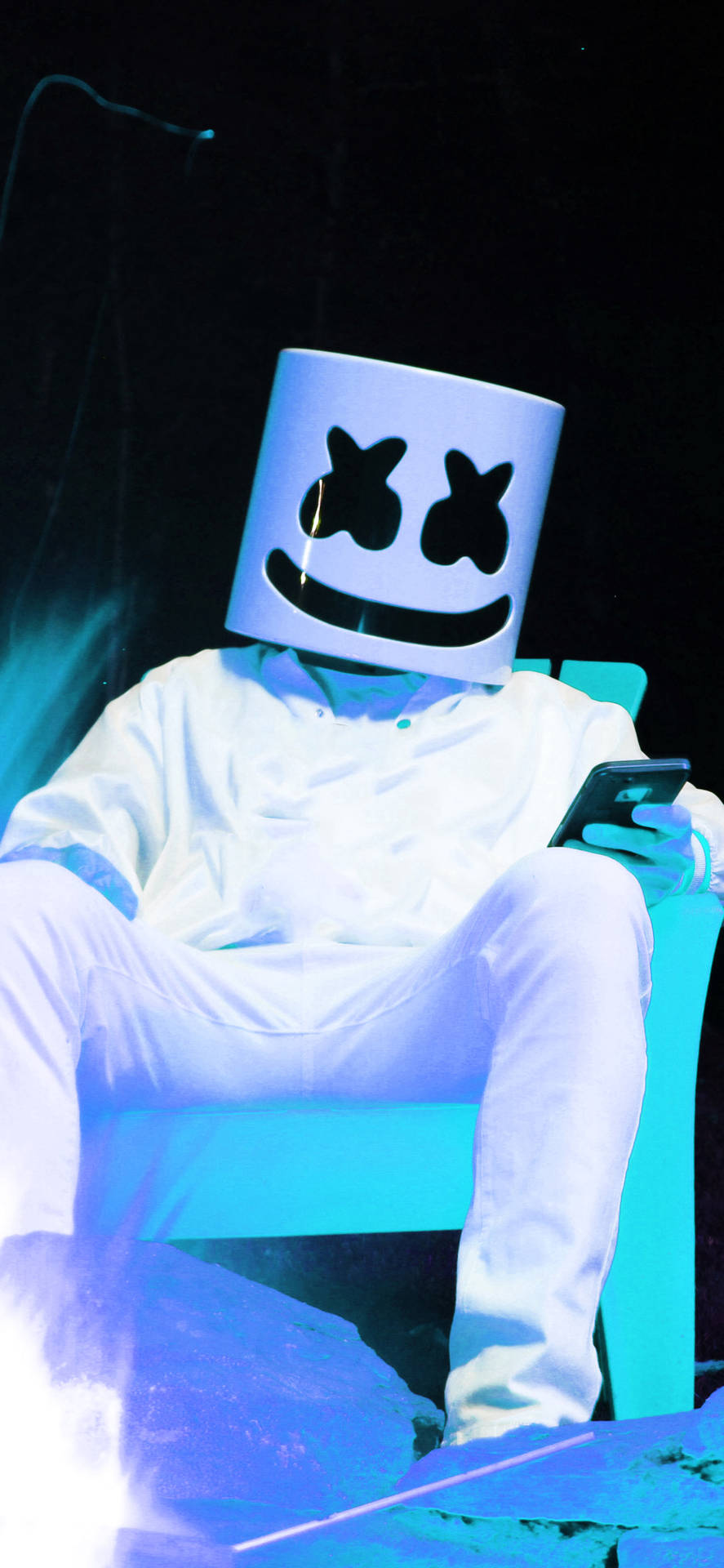 Sitting Marshmello Hd Iphone Background