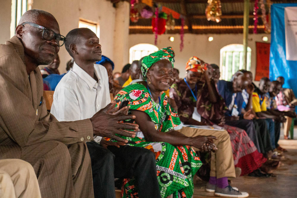 Sitting People In Central African Republic Background