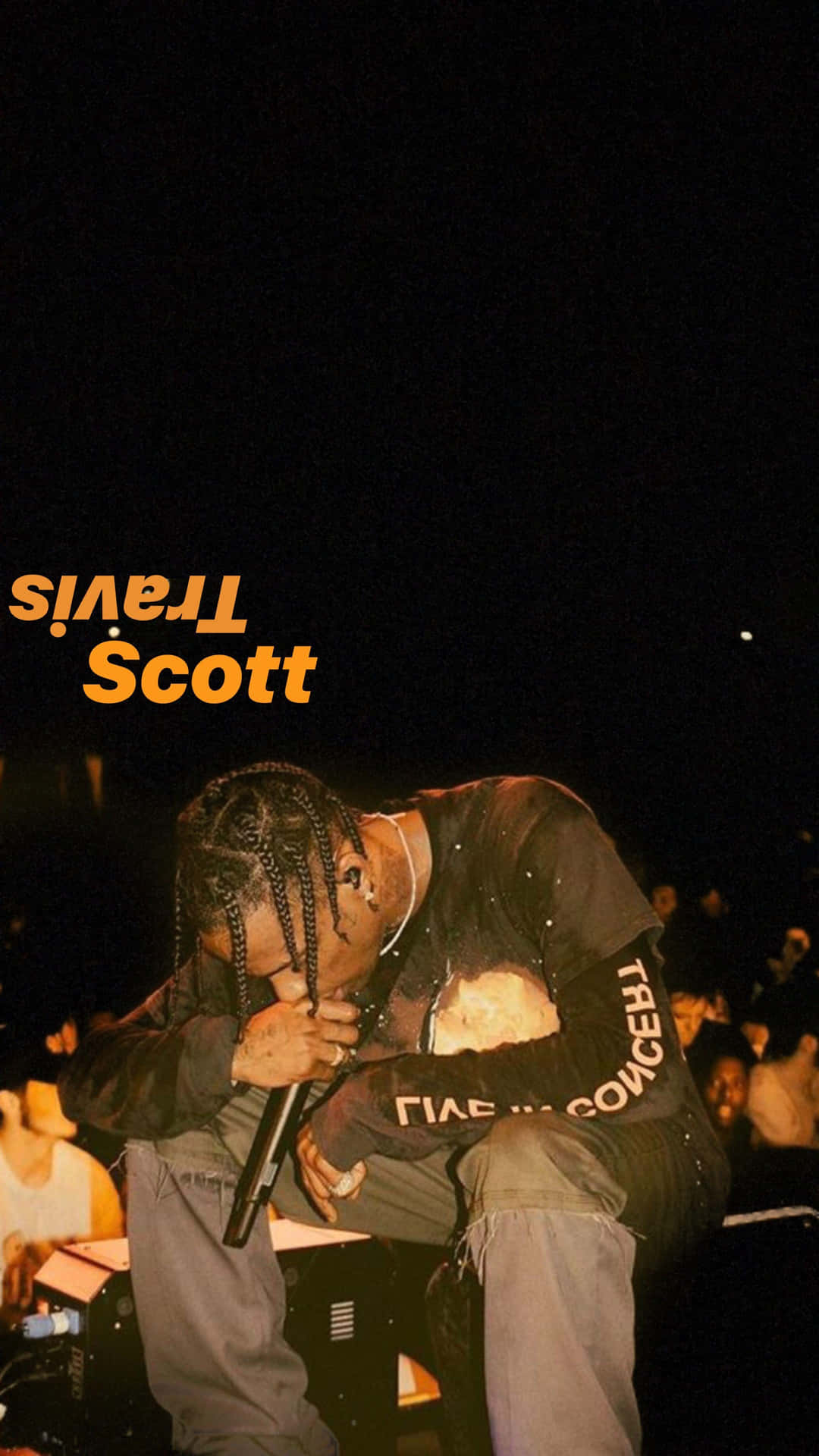 Sitting Travis Scott Concert Background