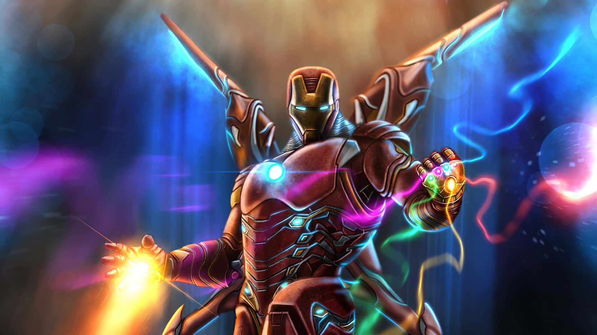 Six Infinity Stones Come Together To Form The Infinity Gauntlet Background