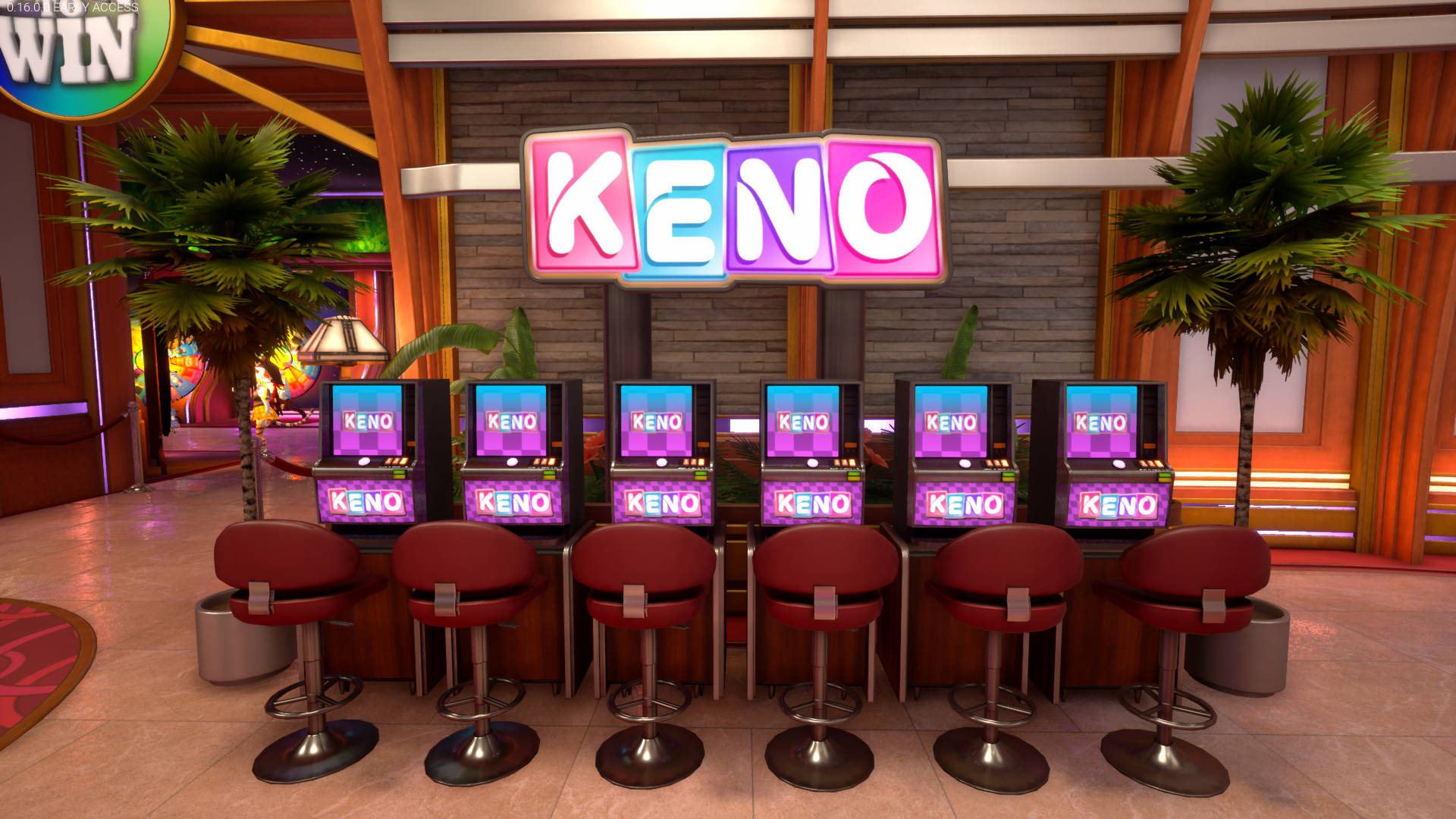 Six Keno Machines Background