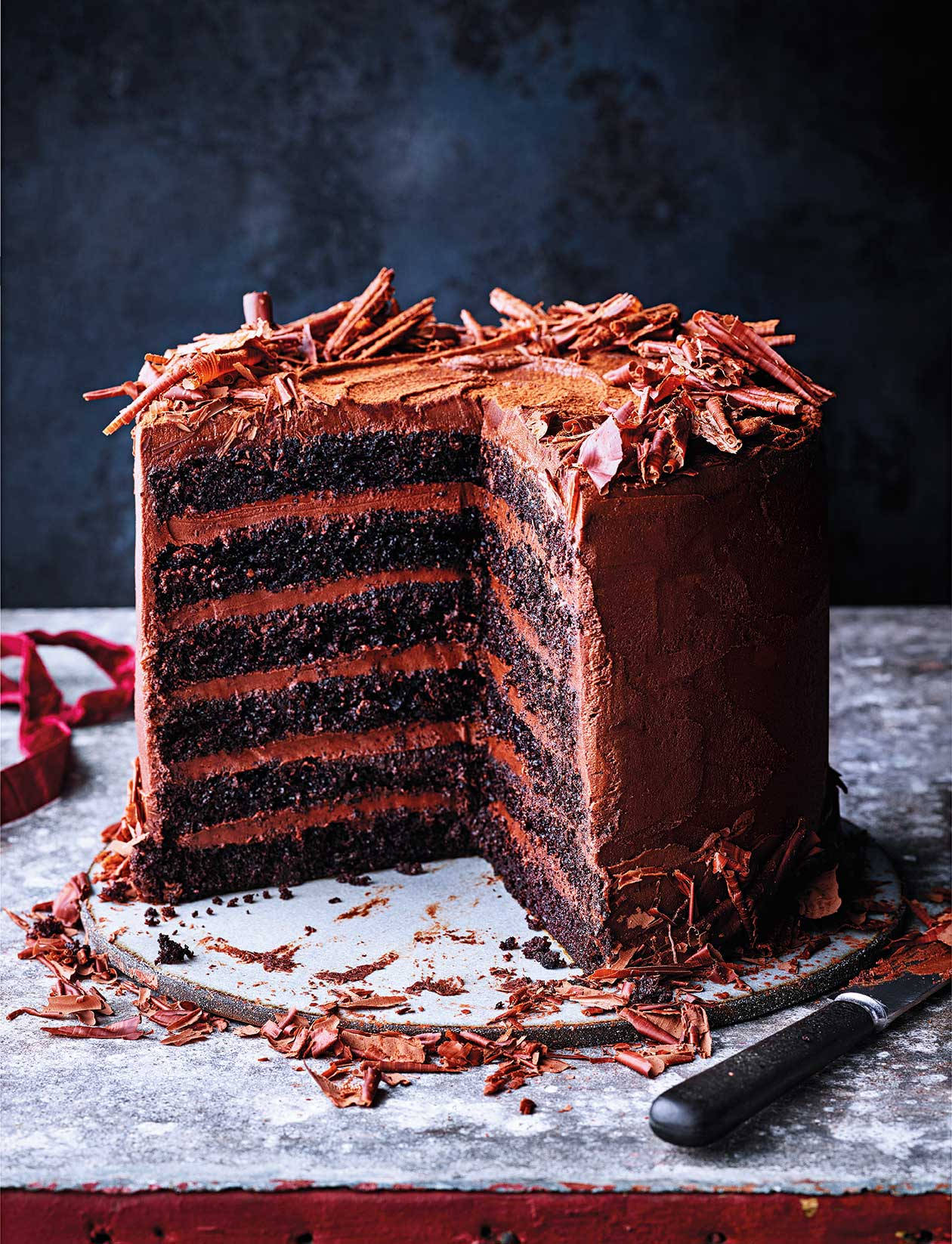 Six Layer Chocolate Cake Background