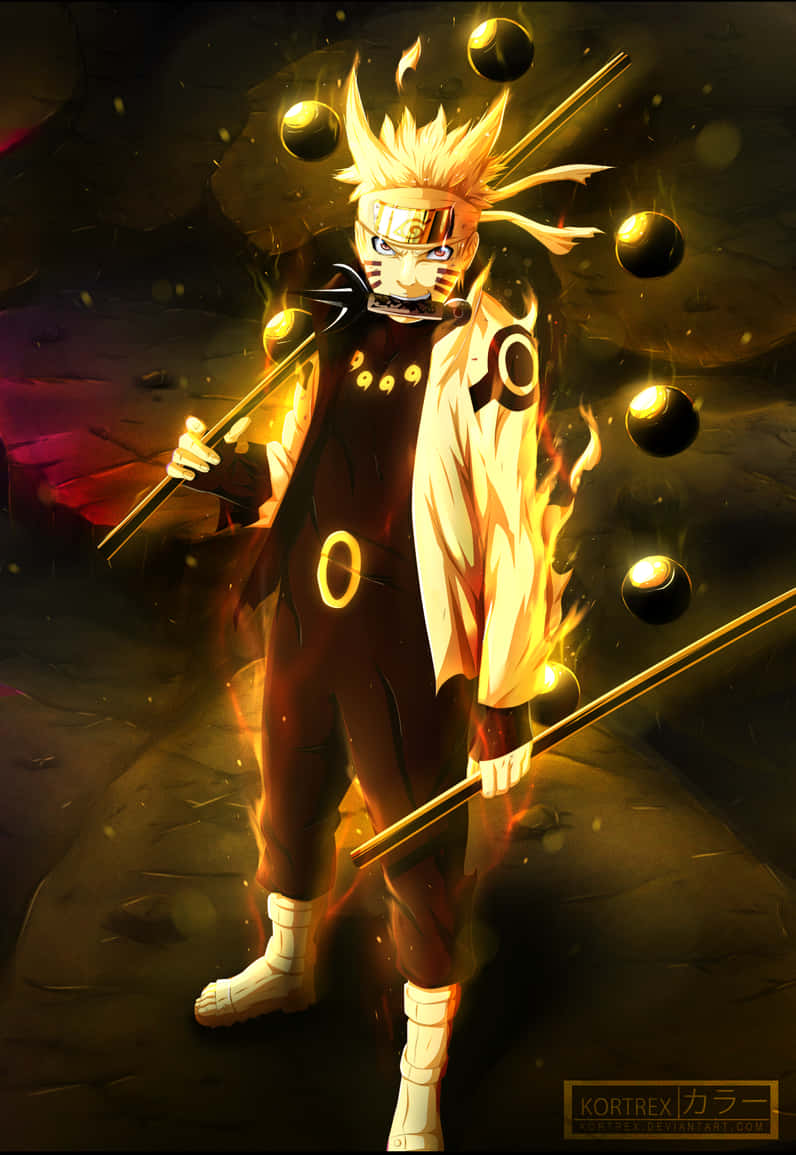 Six Paths Sage Mode Naruto Nine Tails Background