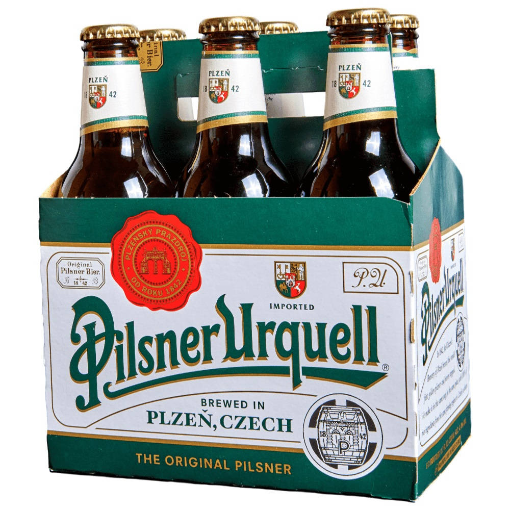 Six Piece Pilsner Urquell Background