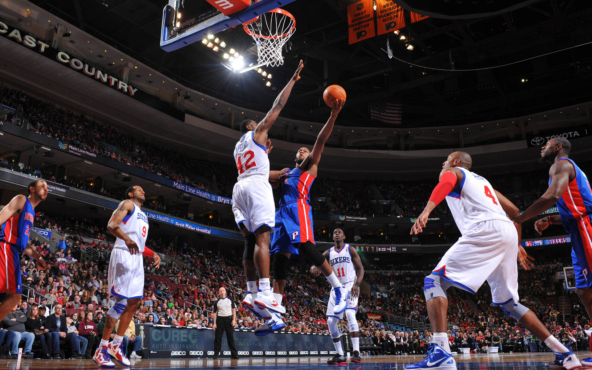 Sixers Vs Pistons Background