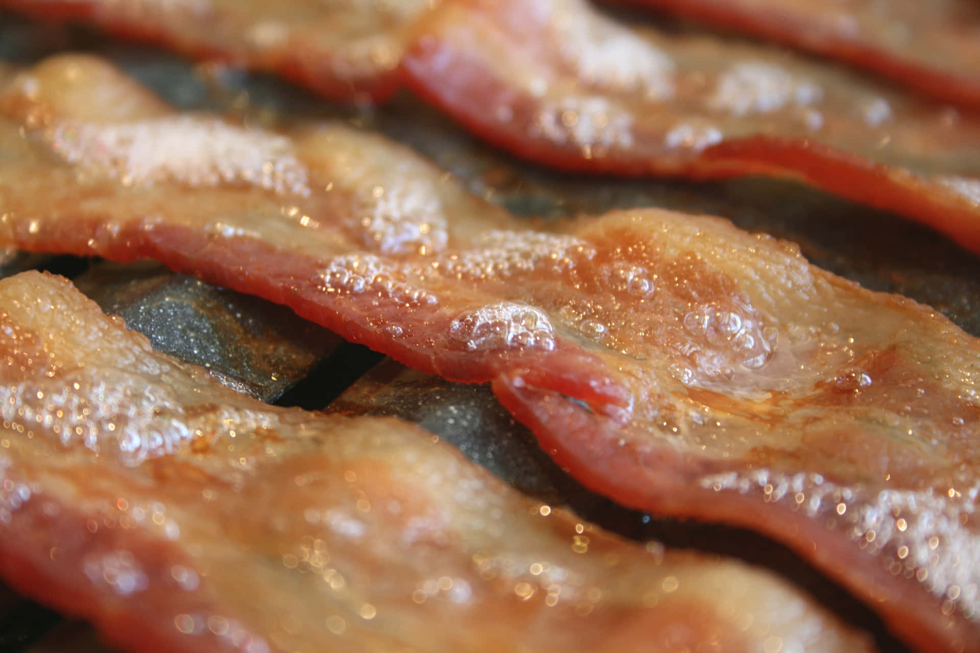 Sizzling Bacon Closeup