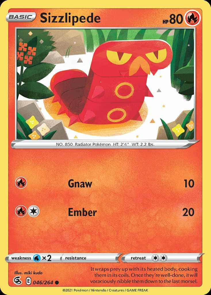 Sizzlipede Orange Card Background