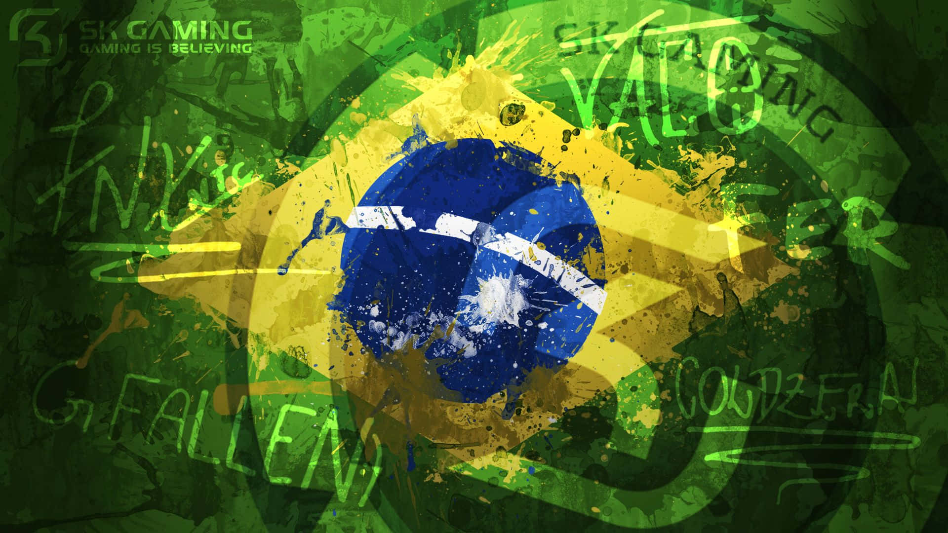Sk Gaming Team In Action Background